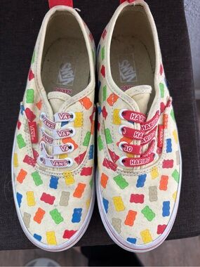 Vans Kids Cream Gummy Print Low-Top Sneakers